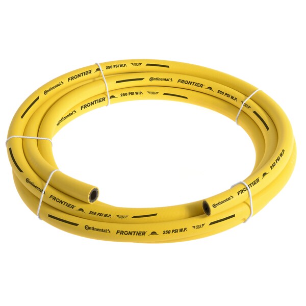 Continental 3/4" x 25' Yellow EPDM Rubber Air Hose, 300 PSI, Bulk Hose